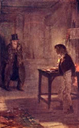 Fagin advierte a Oliver, frontispicio de 